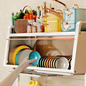 2023 New Carbon Steel Three-Tier Standing Kitchen Sink Storage Rack Cabinet <b>Door</b> Counter Top Dishes Drainage - Product Image 4