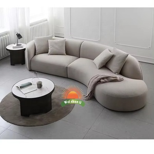 Blanc Moderne Modernos Minimaliste Sectionnel Wohnzimm Mobels Couches Boucle Incurvé Salon Canapé Modulaire Pour La Maison De Luxe - Product Image 2