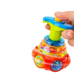 Cross-border Hot sale Music spinner Luminous Spinning top Children Toy