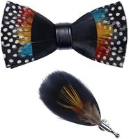 Maßgefertigte Handgemachte Natürliche Brosche Reversnadel Feder-Fliege für Hochzeits-Accessoire Party Herren Smoking Krawatte Kostüm Kleidung