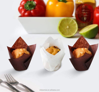 Faible MOQ Dropshipping – Moules à cupcakes tulipes en papier sulfurisé biodégradable antiadhésif, moules à muffins, outils de pâtisserie pour fêtes
