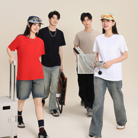 T-shirt décontracté à manches courtes personnalisé en coton 180 g/m² respirant et léger à col rond pour l'été et le streetwear