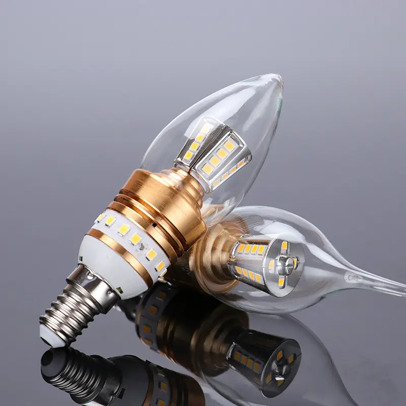 高ルーメン省エネスクリューキャンドル小型調光可能E129wLED電球