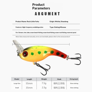 Chasseur <span class=keywords><strong>de</strong></span> trésors |   <span class=keywords><strong>Leurre</strong></span> Bionique Micro-Plongeant Type Rockfish, Appât Artificiel ABS avec Hameçons <span class=keywords><strong>pour</strong></span> Achigan à Gueule Large - Product Image 3