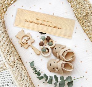 Boîte de souvenir de test de grossesse, annonces de grossesse surprise <span class=keywords><strong>pour</strong></span> les grands-parents, papa, tante et oncle, boîte en bois <span class=keywords><strong>pour</strong></span> bébé - Product Image 1