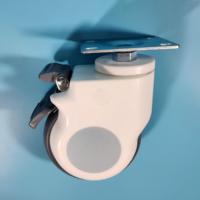Roulettes médiales de 125 mm avec plaque supérieure, roues de lit d'hôpital de 5 pouces pour mobilier médical