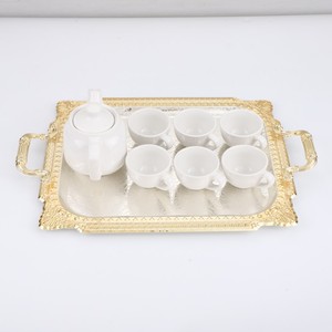 Plateau de service en métal rectangle turc pour thé et café Caractéristique écologique - Product Image 6