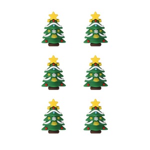 For Niche Style <b>Silicone</b> Gel <b>Beads</b> Christmas Tree Ornaments Model 1455 DIY Creative Christmas Keychain Small Gift Pendant - Product Image 5