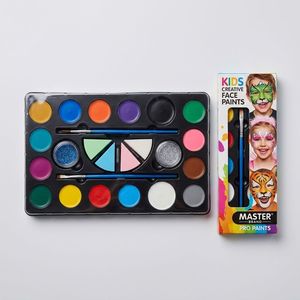 Kit Profesional de Pintura Facial y Corporal de 15 Colores, a Base de Agua, con Pinceles, Esponjas y Purpurina para Niños, Fiestas de Halloween - Product Image 2