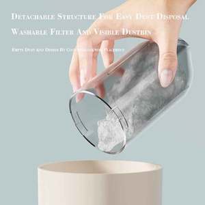 Mini <span class=keywords><strong>aspirateur</strong></span> de voiture <span class=keywords><strong>électrique</strong></span> sans fil portable à aspiration par soufflage, collecteur de poussière à moteur sans balais haute puissance - Product Image 6