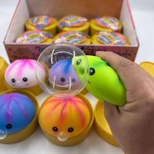 โปรโมชั่นเป่าฟองเกี๊ยวสีสันสดใสของเล่นนุ่มบีบคลายเครียดของเล่น Kawaii Bun ของเล่นฝึกประสาทสัมผัสของขวัญงานปาร์ตี้ - Product Image 3