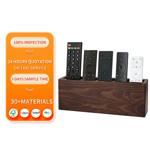 Wood Remote Control Holder Wall Mount Bedside Shelf Remote Holder for Couch Wooden TV Remote Wall Holder Pocket