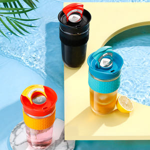 Chine Marque Personnalisable Couleur Imprimé Unique Mignon Voyage À Emporter Tasse À Café En Verre Transparent Tasses - Product Image 4