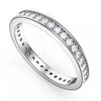 Bestseller 18K Gold Verlobungs- und Ehering Vollbesetzter Labor-Diamantring für Herren