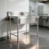 Commerciële restaurantkeuken spoelbak van SUS304 roestvrij staal, modern design, gepolijste afwerking, 2 jaar garantie voor gebruik in restaurants en hotels