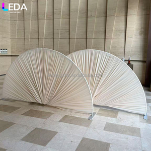 Arche métallique semi-circulaire détachable en alliage d'aluminium LEDA, beige, pour événements et mariages – Nouvelle collection en promotion - Product Image 2