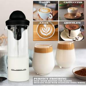 Mousseur à lait en verre Machine à café en <span class=keywords><strong>mousse</strong></span> automatique Batteur à oeufs Mousseur à lait Fouet à café portable - Product Image 4