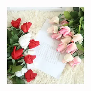 Fabriek Prijs Groothandel Zijde Rose Kunstbloemen Real Touch Pu Rose Voor Thuis Bruiloft Decor