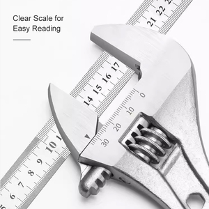 Adjustable Multi-Functional Wrench with Short Handle <strong>Large</strong> Opening <strong>Spanner</strong> for Bathroom Use Metric Measurement System - Product Image 5