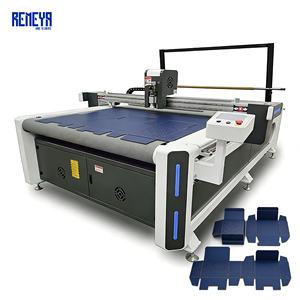 Machine à découper le papier oscillante industrielle REMEYA pour carton, panneau alvéolaire de 15 mm d'épaisseur, zone de travail de 1600x2500 mm, vitesse de 100 m/min - Product Image 1