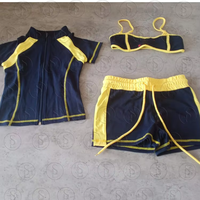 Ensemble de vêtements pour femmes en gros, ensemble deux pièces décontracté d'été avec chemise à manches courtes et short color block en nylon et élasthanne