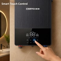 Chauffe-eau électrique instantané sans réservoir 7000W avec boîtier en plastique et commande intelligente pour évier de cuisine, camping-car, voiture et garage