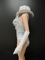 Novance Y4024 Fabricants de vêtements personnalisés, combinaisons scintillantes pour femmes, strass, sexy, courtes, vêtements de scène, tenue de club