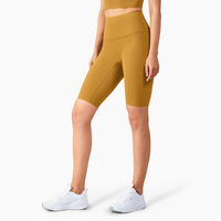 Fileté personnalisé femme nue taille haute pêche hanches sport Fitness survêtement Yoga Shorts ensemble pour les femmes