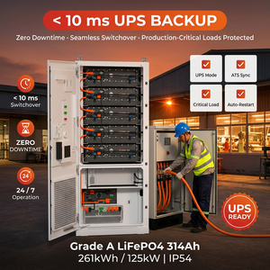 Système de stockage d'énergie solaire au lithium BESS pour extérieur, industriel et commercial, 125 kW, 261 kWh - Product Image 1