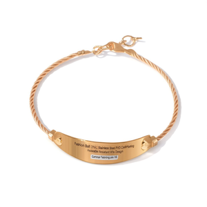Brazalete de Moda en Acero Inoxidable 316L con Baño de Oro PVD, Diseño de Alambre Resistente y Sostenible - Product Image 2