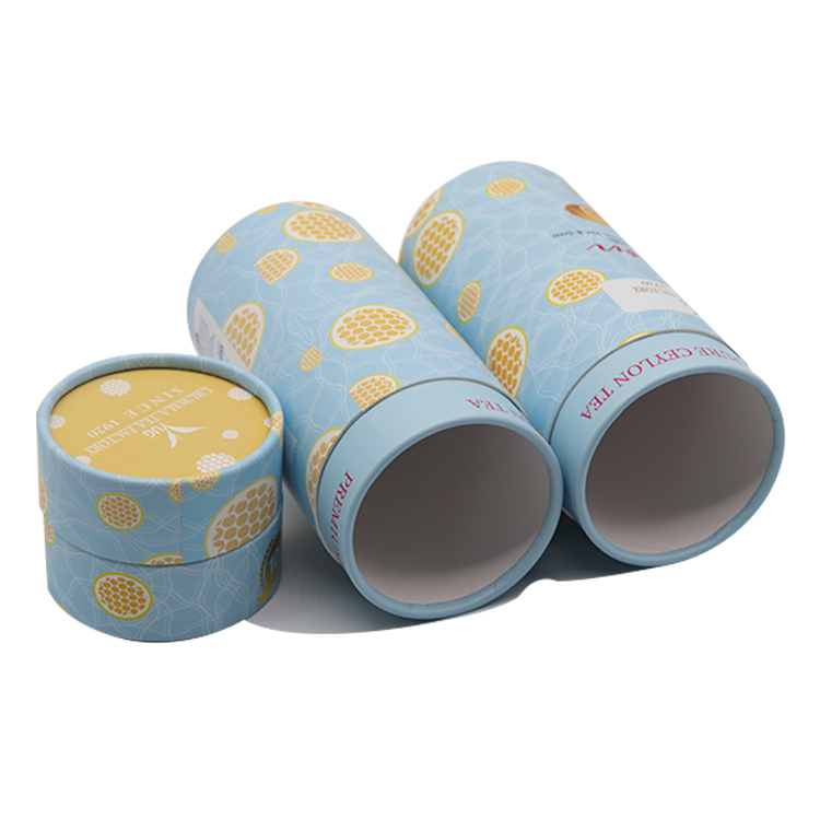 Factory-direct Supply Customizable Eco-Friendly Biodegradable Recyclable Cylindrical Food-grade Paper Tube Packaging for Tea