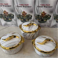 3 Pcs Set 1.5L 2L 2.5L Thermos Isolé Casserole Chaude Pot Double Paroi Boîtes À Lunch En Acier Inoxydable
