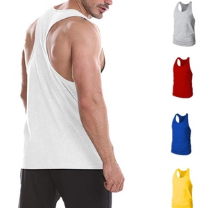 Camiseta sin mangas 100% <span class=keywords><strong>de</strong></span> algodón para <span class=keywords><strong>hombre</strong></span>, camiseta sin mangas con logo oem, personalizada, lisa, para hacer ejercicio, gimnasio, venta al por mayor - Product Image 2