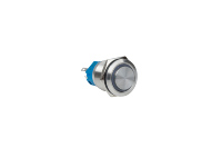 Interrupteur à bouton-poussoir électronique haute sensibilité DPDT 10 broches en acier inoxydable IP67 étanche, avec anneau lumineux, double pôle 5A, 12/16/19/22/25mm