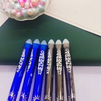 Vente directe d'usine - Stylos neutres effaçables en plastique, pointe de 0,35 mm, encre à base d'eau, lot en vrac - Noir et bleu