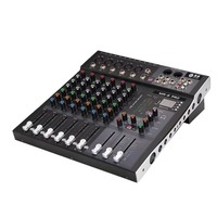 Console de mixage audio professionnelle 8 canaux MR-6/8/12PRO en métal avec Bluetooth, enregistrement USB et alimentation fantôme 48V pour DJ de scène