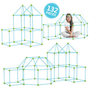 Tentes ultralégères 120 pièces Jouet de construction créatif pour enfants Tente à assembler soi-même Kit de construction de yourte pour enfants gratuit - Product Image 4