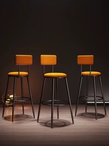 Sillas de Banquete de Metal Cromado de Diseño Industrial Moderno, Sillas de Bar al por Mayor, Taburetes de Bar Económicos para Hoteles, Fiestas, Hogares y Cafés - Product Image 2
