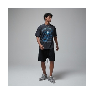 מפעל הדפסה מותאם אישית חולצת טריקו קל לנשימה קלה 100% כותנה סרוג בד עיצוב עם דפוס אופי - Product Image 3