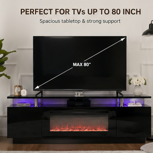 Meuble TV avec foyer électrique, chauffage efficace, mobilier de salon haut de gamme et projets de décoration intérieure commerciale - Product Image 3