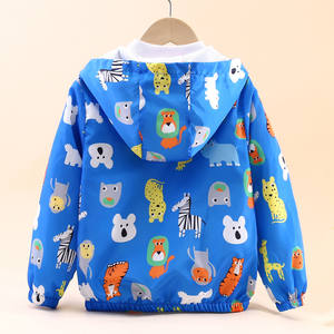 Nouvelle arrivée, manteau à imprimé animal pour garçons en bas âge, veste légère à capuche pour enfants, vêtements d'extérieur décontractés pour bébés, printemps, 3-9 ans - Product Image 2