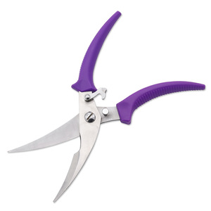 Stainless Steel Kitchen Scissors 4.5 In Elbow Shape For Home Use With Green Handle - Product Image 2