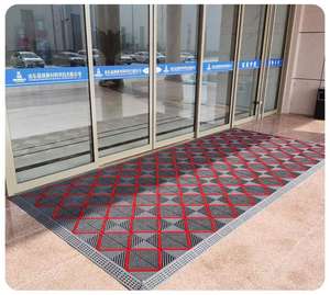 Tapis de porte antidérapant moderne PVC polypropylène extérieur hôtel tapis dépoussiérage caractéristique verrouillage Garage utilisation modèle 3D disponible - Product Image 4