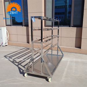 รถเข็นลำเลียงสแตนเลส ZBHT 304 สำหรับขนส่งสัตว์ในโรงฆ่าสัตว์ อุปกรณ์ขนส่งที่ทนทานสำหรับการแปรรูปเนื้อสัตว์ - Product Image 2