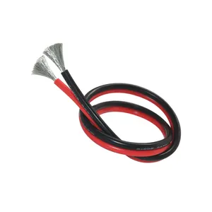 2-core silicone wire high temperature red-black parallel line 10AWG 12AWG 14AWG 16AWG 18 20AWG Conductor tinned copper wire