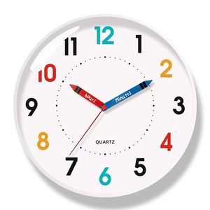 <span class=keywords><strong>Reloj</strong></span> <span class=keywords><strong>de</strong></span> Pared Analógico <span class=keywords><strong>de</strong></span> Cuarzo <span class=keywords><strong>de</strong></span> Plástico <span class=keywords><strong>de</strong></span> 12 Pulgadas, Silencioso, Educativo, Infantil, <span class=keywords><strong>de</strong></span> Colores, con Agujas, Personalizable para Niños - Product Image 1