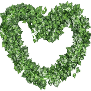Guirlande <span class=keywords><strong>de</strong></span> <span class=keywords><strong>lierre</strong></span> artificielle, 1 pièce, fausse plante, pour un plafond, pour décorer la maison, feuilles <span class=keywords><strong>de</strong></span> vigne, vigne, graines vertes, vente en gros - Product Image 3
