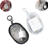 Mini sac portable en PVC avec fermeture éclair, porte-clés de voiture, étui pour portefeuille, support de câble d'écouteurs, support de charge, sac de présentation pour poupée, porte-monnaie, porte-clés