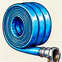 Tuyau d'incendie haute pression de 2 à 4 pouces Tuyau de décharge en PVC flexible et durable pour l'irrigation par pompe à eau en fibres de nylon tissées