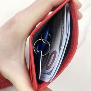 Portefeuille fin unisexe de qualité supérieure, logo personnalisé, cuir PU, organisateur multi-cartes avec porte-cartes pour une utilisation quotidienne professionnelle pour hommes et femmes - Product Image 2